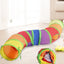 Rainbow Cat Tunnel Pet Tube Collapsible Play Toy Indoor Outdoor Kitty Puppy Toys for Puzzle Exercising Hiding Training
