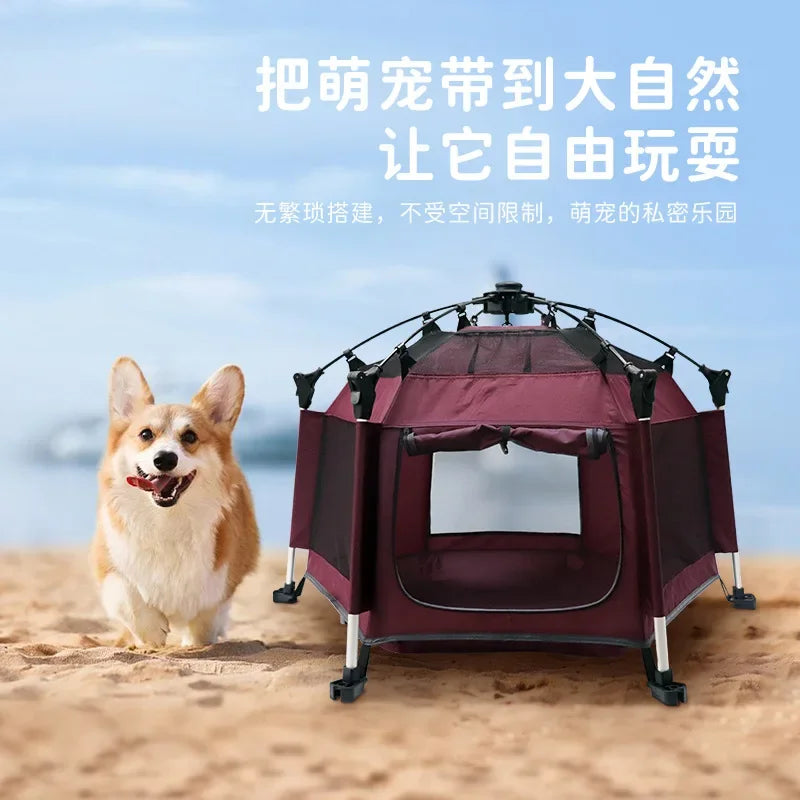 Amazon new pet tent foldable removable outdoor beach home indoor cat tent dog kennel