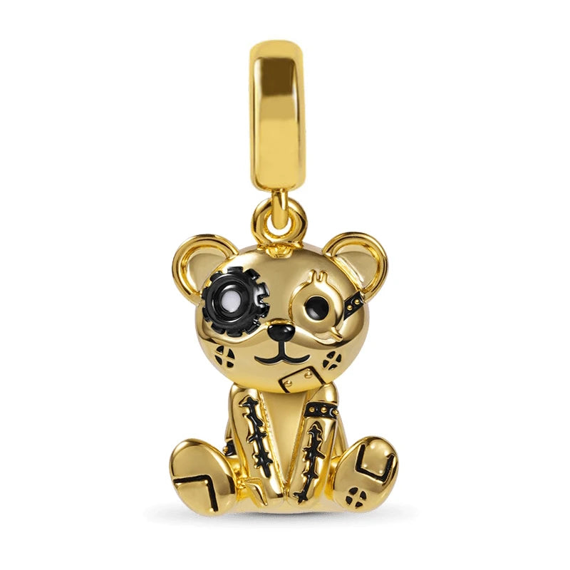 New 925 Silvering Disney Cute Bird Tiger Duck Dog Rabbit Salamander Charm Bead fit Original Bracelet Trinket DIY Women Jewelry