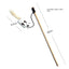 1PC Teaser Feather Toys Kitten Funny Colorful Rod Cat Wand Toys Wood Pet Cat Toys Interactive Stick Pet Cat Supplies