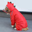 Frog Dinosaur Shape Dog Raincoat Costume for Medium and Large Dogs Waterproof Pet Jumpsuit Clothes Dog Rain Jacket for Labrador