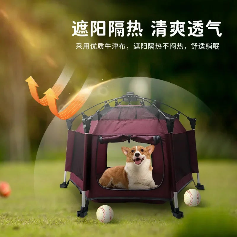 Amazon new pet tent foldable removable outdoor beach home indoor cat tent dog kennel