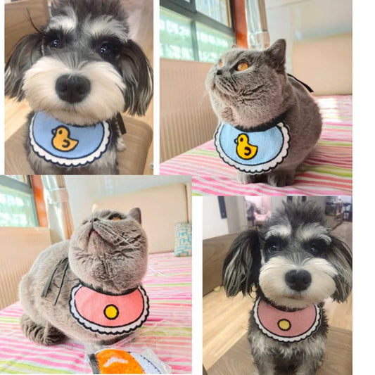 Adjustable Pet Dog Cat Saliva Towel Lace Decorative Bibs Scarf Bandana Collar Dog Accessories Small Dogs Bibs Cute Accessories