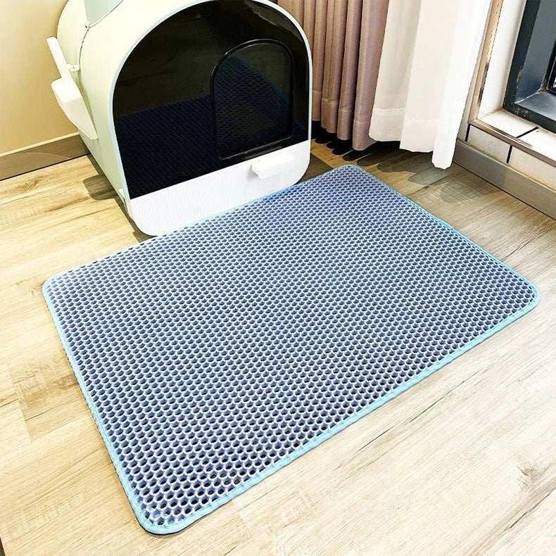 Waterproof EVA Cat Litter Mat 60*90cm EVA Double Layer Pet Litter Box Mat Non-slip Sand Cat Pad Cat Litter Cleaning 6 Colors