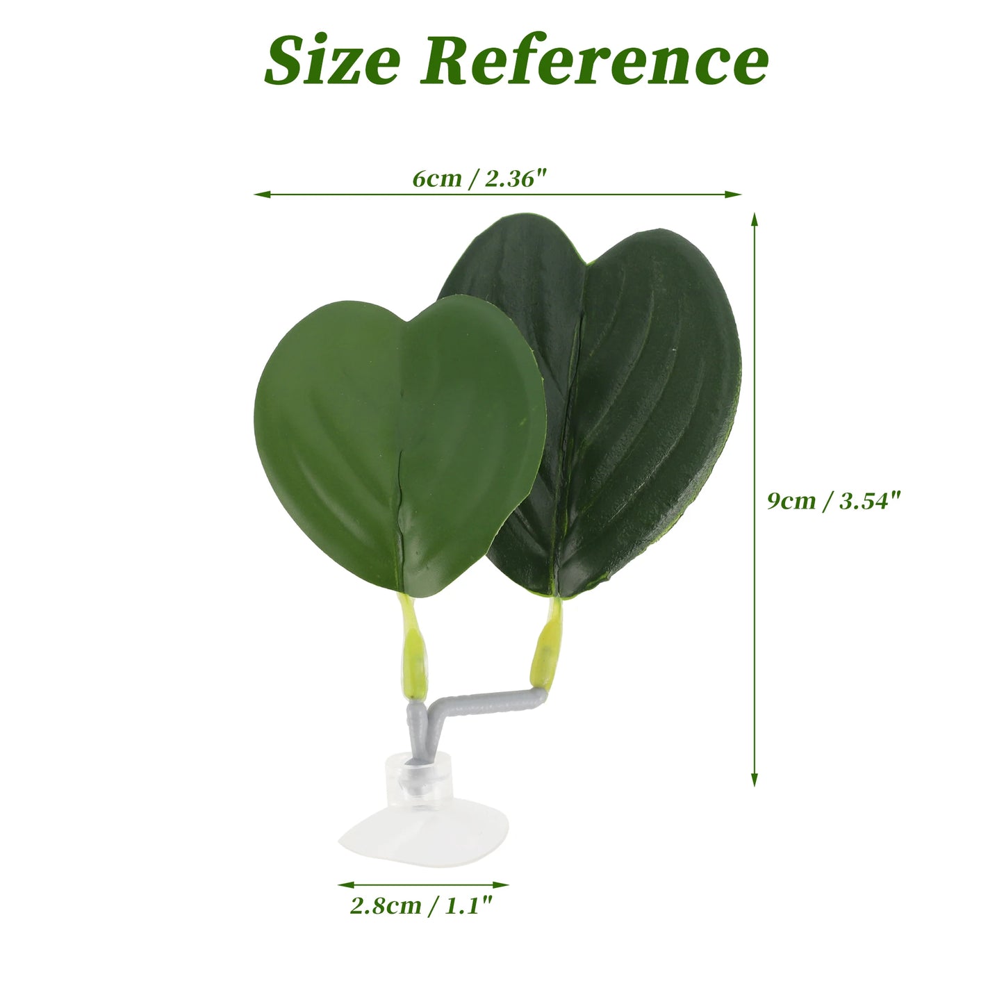 UXCELL Artificial Betta Fish Bed Simulation Betta Leaf Bed Betta Hammock Pad with Suction Cup Aquarium Decor Fish Supplies