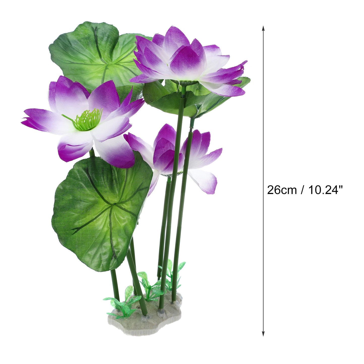 Uxcell Pond Flower Floating Lotus Leaves Artificial Flower Fake Lotus Plant Water Micro Landscape for Aquarium Garden Decoration