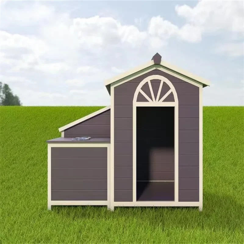 Dog House Outdoor Solid Wood Kennel Outdoor Rain and Sun Protection Dog House Medium and Large Kennel Dog Villa Wooden Pet Nest