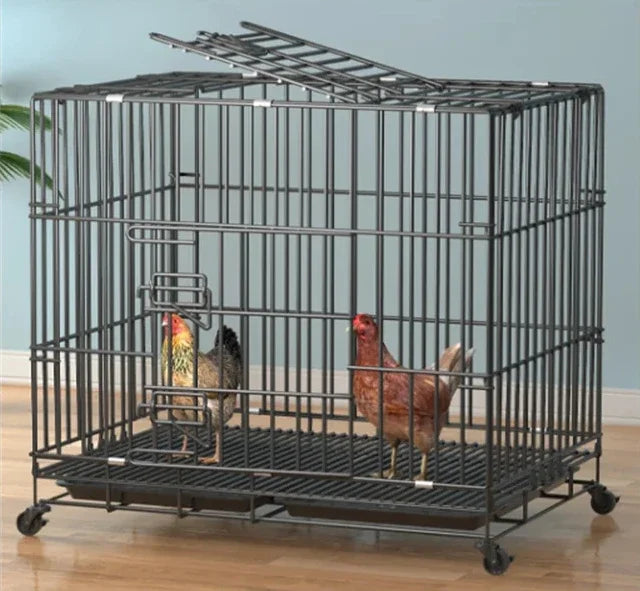 Chicken Coop Egg Laying Automatic Feces Clearing and Egg Rolling Chicken Cage Henhouse Folding Breeding Cage