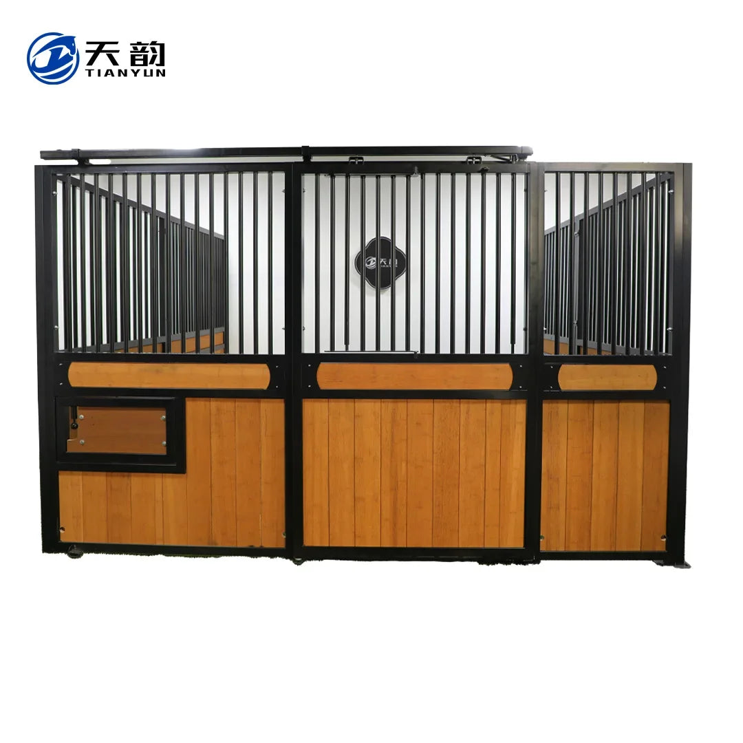 Beautiful Bamboo Horse Box Powder Coated Classic Equine Stall for Farms and Horse