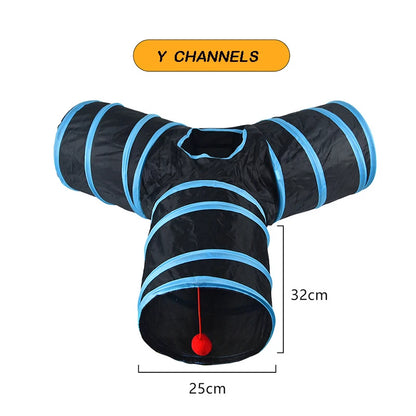 Cat Tunnel  Foldable Cats Tunnel Cat Toy Breathable Drill Barrel for Indoor loud paper Pet Supplies Cat S Y Pass Play Tunnel