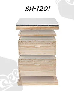 Wholesale 8 10 Frame 3 Layer New Zealand Pine red cedar Fir Wooden UK English British National Beehive Bee Hive with Metal Roof
