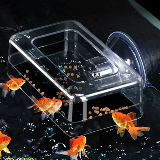 1Pcs Fish Feeding Aquarium Feeding Ring Fish Tank Station Floating Food Tray Feeder Aquarium Accessory with Strong Suction Cups