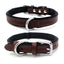 Double-layered Ultra Soft Neoprene Padded Dog Collar Heavy Duty Dog Leather Collar with Durable Metal Buckle Pet Training Collar