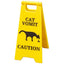Cat Dog Vomit Caution Sign Funny Creative Dog Cat Vomit Caution Sign 3D Printed Yard Sign Cat Dog Vomit Warning Sign Board