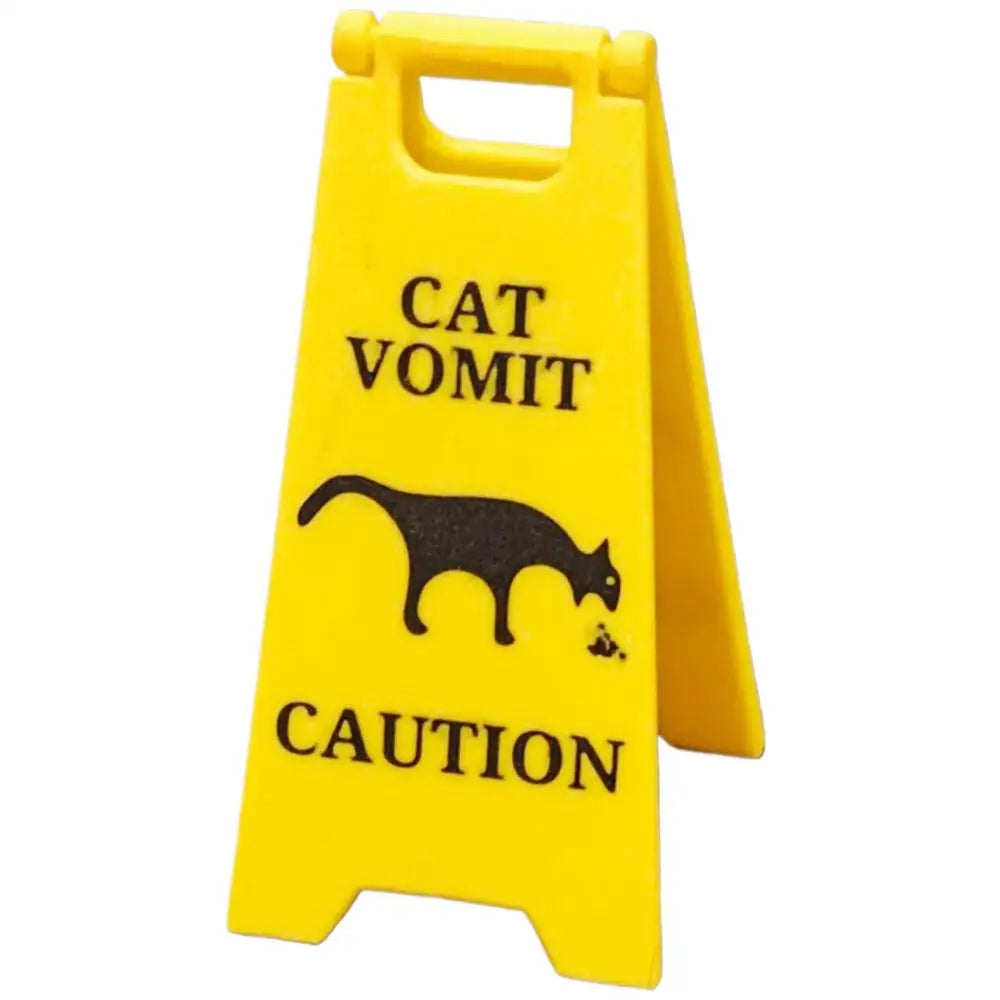Cat Dog Vomit Caution Sign Funny Creative Dog Cat Vomit Caution Sign 3D Printed Yard Sign Cat Dog Vomit Warning Sign Board