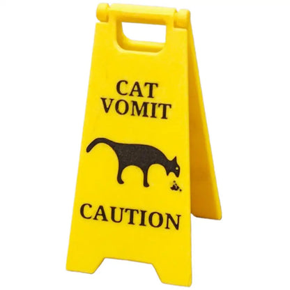 Cat Dog Vomit Caution Sign Funny Creative Dog Cat Vomit Caution Sign 3D Printed Yard Sign Cat Dog Vomit Warning Sign Board