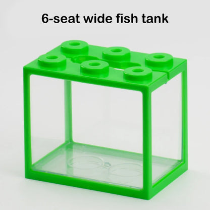 Mini Fish Bowls Thai Betta Tank Small Ornamental Fish Live Pet Stackable Aquariums Cylinder 6 Holes High Transparency Fish Tanks