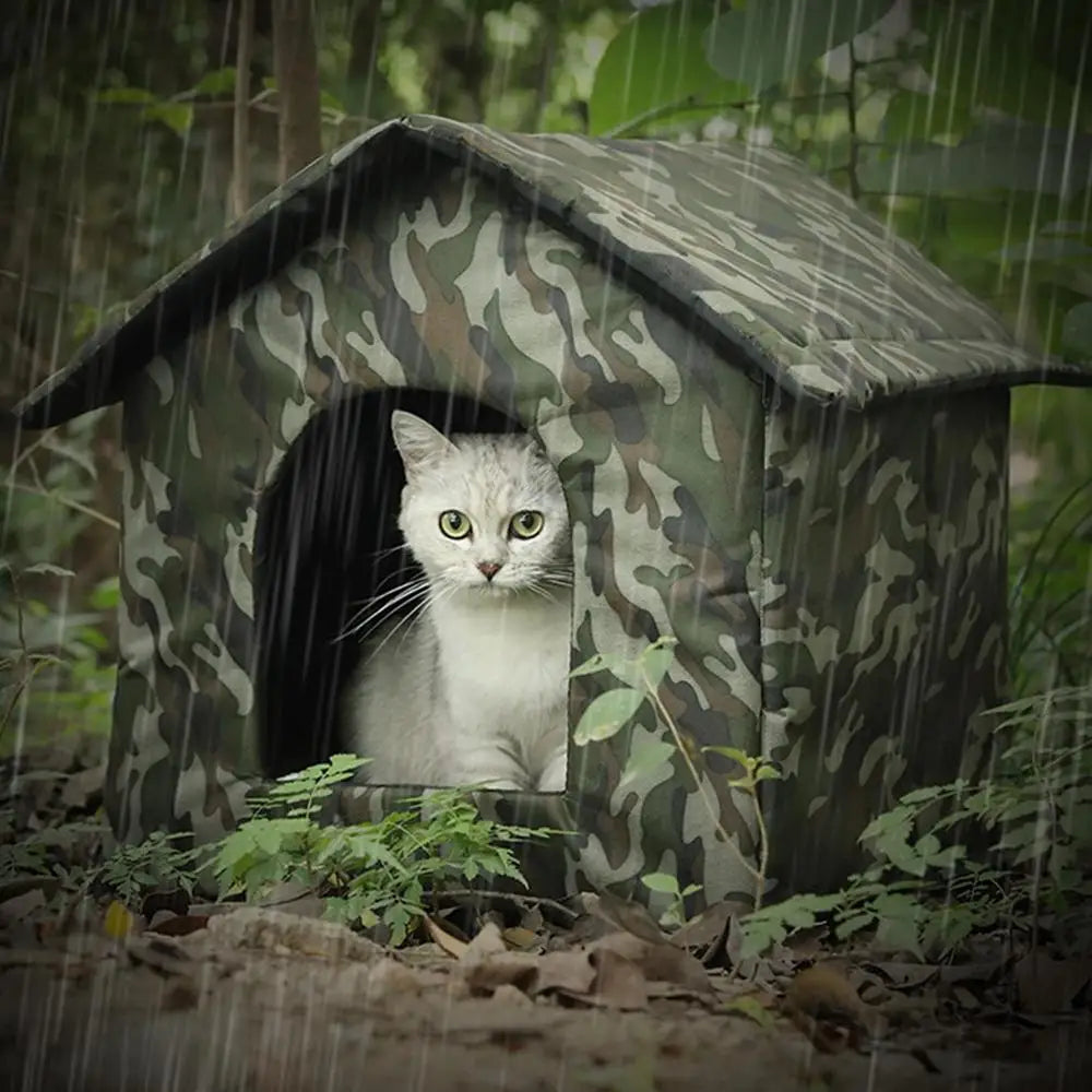 Outdoor Dog Bed Waterproof Roof Bed Waterproof Warm Dog Kennel Winter Tent Dog Nest Thickened Cold-Proof Nest Cat House