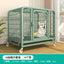 New Extra Thick Square Tube  Small Dog Cage with Toilet Indoor Family Dog House Kennel Pet Iron Cage