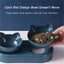 Pet Cat Bowl Automatic Feeder Water Dispenser Dog Cat Food Bowl with Drinking Raised Stand Double Dish Bowls for Cats Dogs Pet