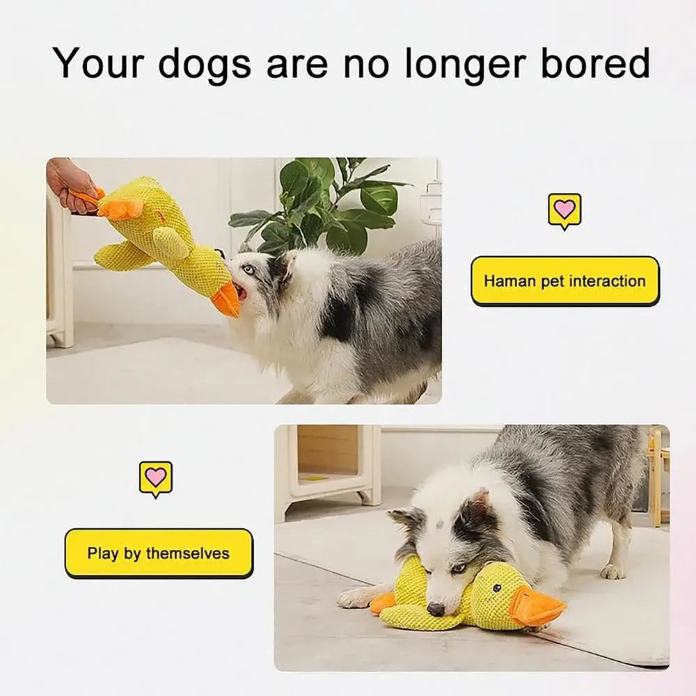 Pet Plush Toy Dog Calming Duck Stuffed Duck Toys Chew Toy Fun Dogs Interactive Toy Squeaky For Puppy Pet Teeth Pet Supplies