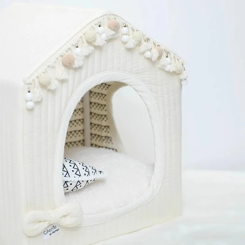 Petman Small Dog Pet Tent Maltese Internet celebrity Winter Warm Closed Kennel Villa Removable