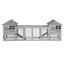 Rabbit Hutch Indoor Outdoor Bunny Cage with Run,Guinea Pig House Pull Out Upper Tray
