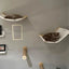 Wall Mounted Cat Climbing Shelves Cat House Cat Bridge Cat Hammock with Scratching Post and Pedals or Stairway for Kittens