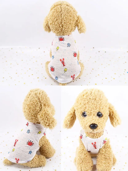 Pet Clothing Summer Sunscreen Cool Breathable Dog Vest Mesh Small Dog T-Shirt Outfit For Chihuahua Small Medium Dogs Accessories