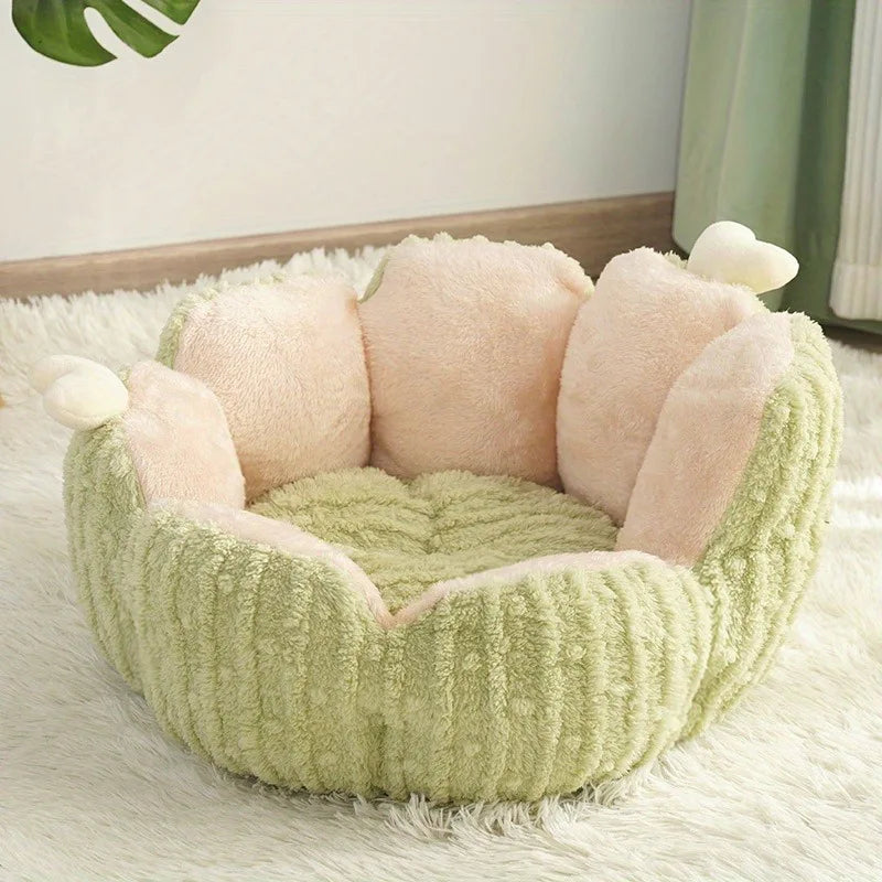Cats Bed Plush Houses Warm Beds Winter Dog Mat Habitats All Pet Supplies House Accessories Basket Puppy Products Kitten Goods