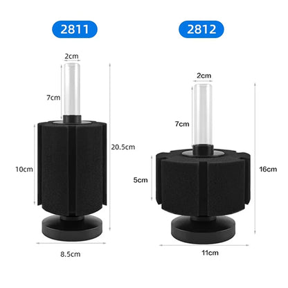 Black Aquarium Filter for Aquarium Fish Tank Air Pump Skimmer Biochemical Sponge Filter Aquarium Bio Filters Filtro AquarioLarge