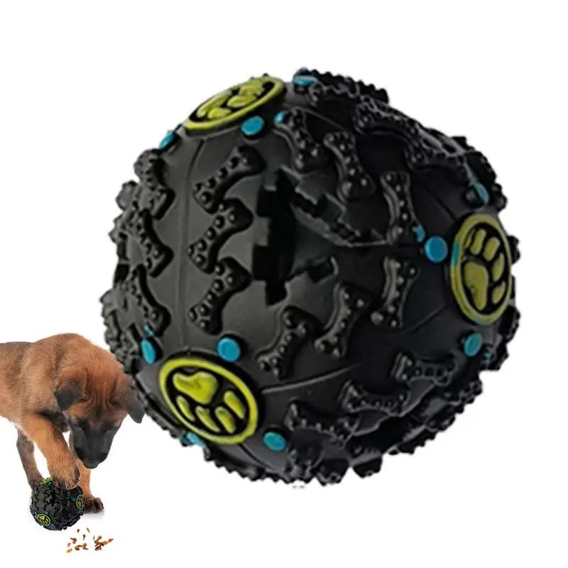 Dog Giggle Ball Teething Ball Toys Interactive Slow Feeder Balls Creative Dog Leaky Ball With Giggle Sound For Dogs Foraging
