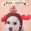 Warm Fleece Cartoon Pet Hat for Cat Christmas Keep Warm York Dog French Bulldog Head Wear Snowman Deer Winter Pet Accessories