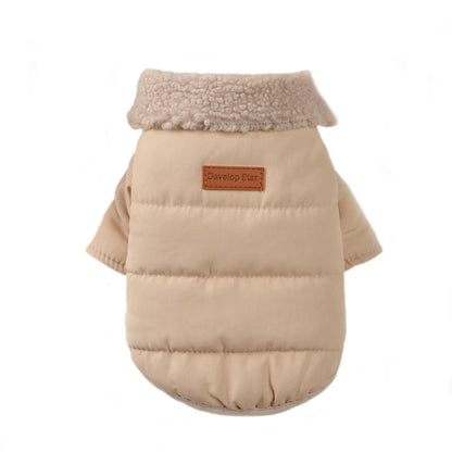 Dog Winter Coat 2024 New Dog Clothes for Small Medium Dogs, Thicken Warm Fleece Collar Dog Down Jacket for Cold Weather Apparel