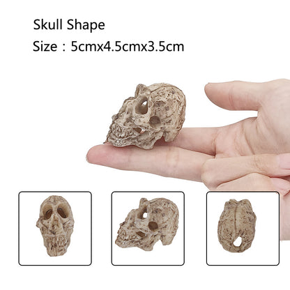Aquarium Ornaments Decoration Resin Rhinoceros Horned Skull Goat-Head Shape Fish Tank Spider Scorpion Lizard Aquariums Shelter