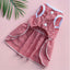 2024 New Crystal Bowknot Lovely Dog Skirt Pet Cloth Summer  Cool Breathable Butterfly Dog Dress Clothing For Small Medium Dogs