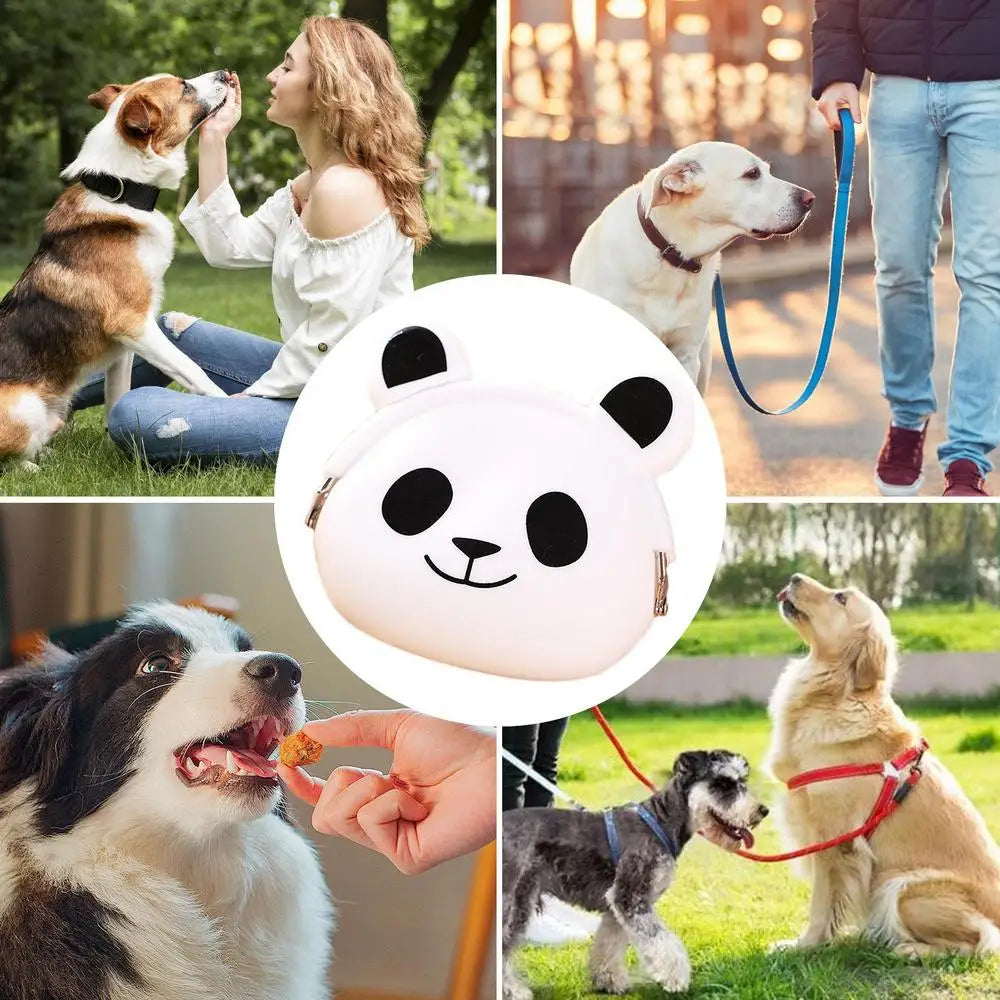 Dog Treat Training Pouch Silicone Pet Feed Snack Reward Pocket Fanny Pack Waterproof Dog Food Dispenser for Pet Training Walking