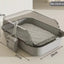 Kitty Sandbox Cat Litter Box Semi-enclosed Splashproof Cat Tray Cat Toilet Cleaning Basin Supplies Pet Toilet Kitten Tray Bedpan