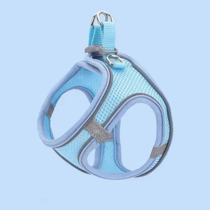 Pet Dog Cat Harness Escape Proof Safe Cat Vest Harness for Walking Outdoor Reflective Step-in Soft Mesh Pet Jacket