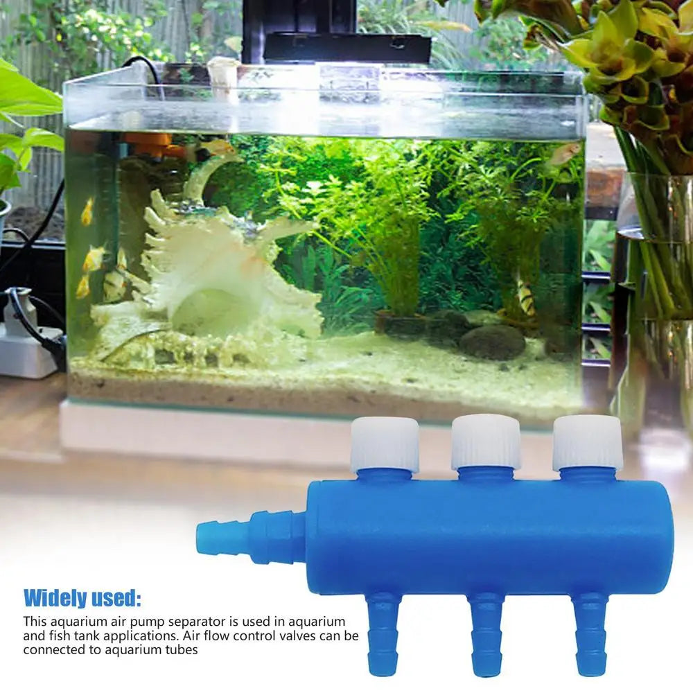 Fish Tank Air Splitter Fish Tank Air Pump Splitter Valve Aquarium Air Flow Control Lever Valve Distributor Splitter Airline Tube