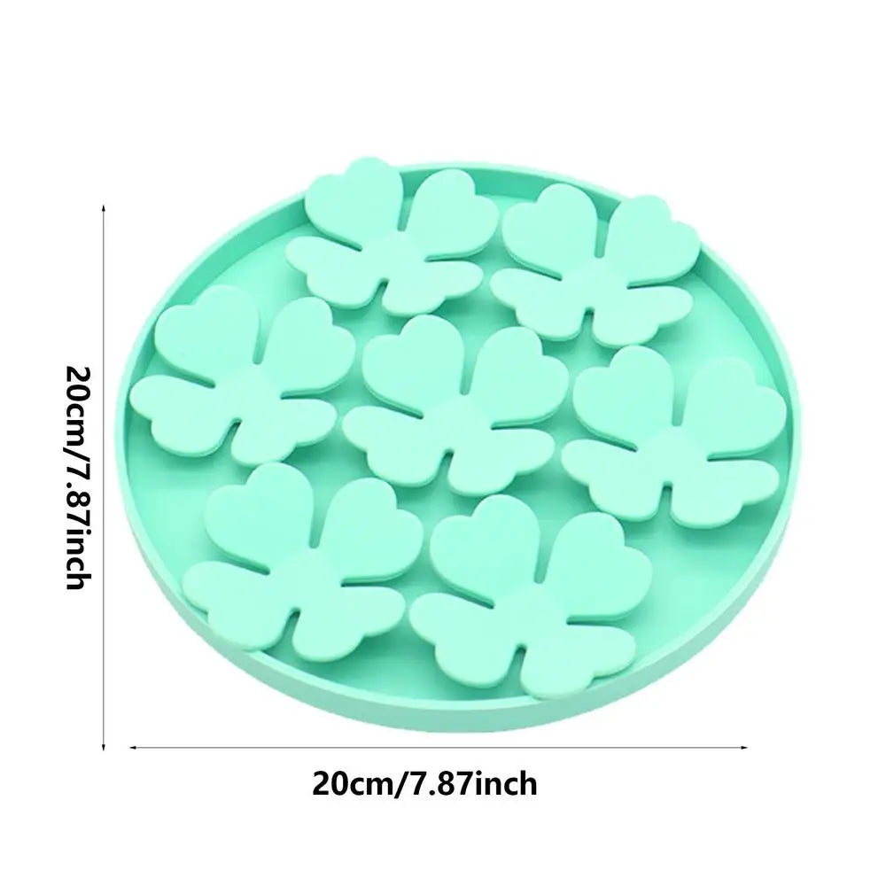Lick Mat For Dogs Suction Dog Butter Lick Pad Raised Flower Design Dog Puzzle Bowl For Boredom Relief Floor Or Wall Treats