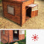 Large new solid wood kennel outdoor waterproof dog house with mat and cold-proof pet dog cage carbonized golden retriever woo