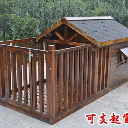 Dog Villa Fence Dog House Pet Room Mobile Small Wooden Room Outdoor Preservative Wood Cabinet Tool Cabinet Outdoor Locker