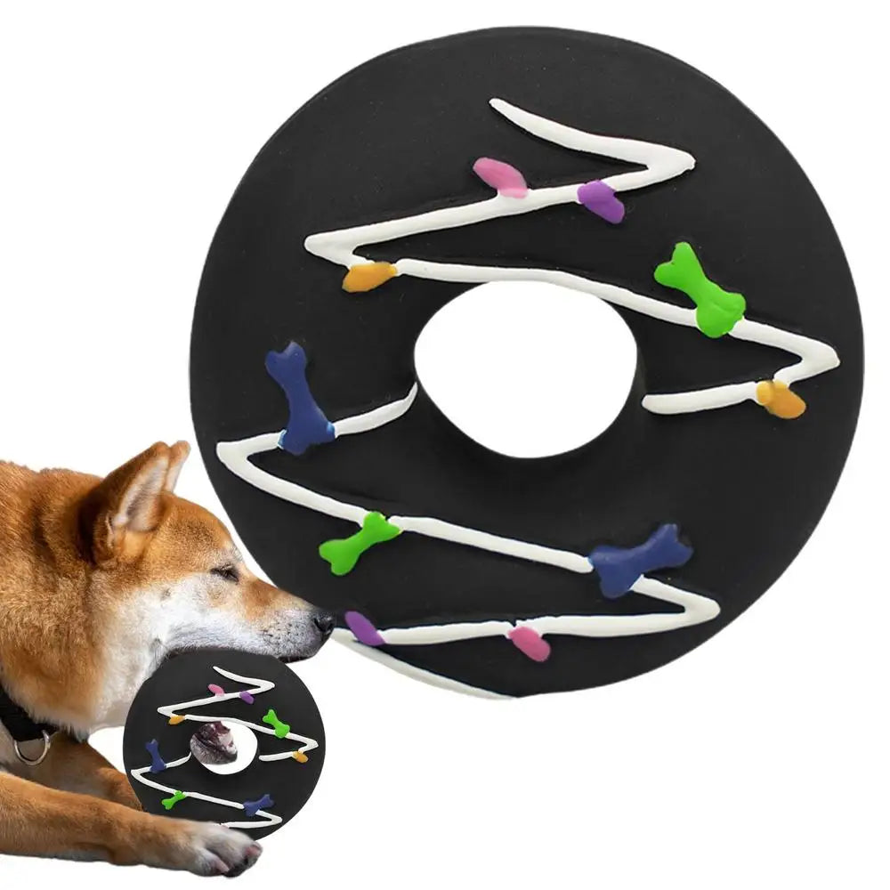 Dog Squeaky Toy Assorted Donut Dog Toy With Squeakers Soft Pet Toy For Puppy Durable Dog Toy For Exercise Chewing Ability And