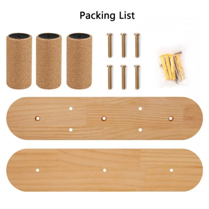 1 Piece Cat Wall Mounted Cat Climbing Wooden Shelves Cat Tree Cat Ladder Big Jumping Platform Cat Furniture Cat Perch for Kitten