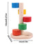 Hamster Climbing Toys Colorful Wooden Stair Platform Exercise Toy Casual Teething Stair Hamster Rainbow Ladder Little Chinchilla