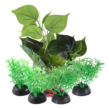 UXCELL 3/4/5/6/8/9 Pcs Artificial Aquarium Plants Grass Water Weeds Ornament Fish Tank Plant Flower Grass Decor Accessories