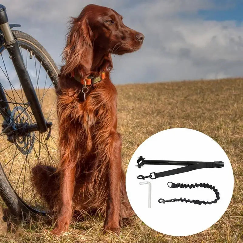 Dog Training Rope Bike Pet Lead Rope Bicycle Pet Walking Rope Adjustable Hands Free Traction Rope Safety Walking Lead For