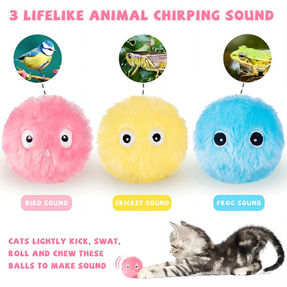 Fuzzy Churping Catnip Ball