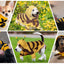 Funny Pet Cat Costume Hooded Stripe Cat Hoodies for Cats Kitten, Easter Halloween Bee Dress Up Party Outfit Cat Clothes